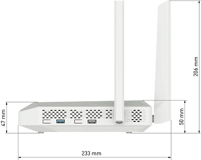 Роутер беспроводной Keenetic Peak (KN-2710 + KN-3311) AC2600 10/100/1000BASE-TX/SFP/4g ready серый