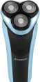 Бритва роторная Hyundai H-SH8088 реж.эл.:3 питан.:аккум. голубой/черный