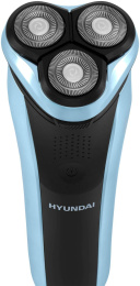 Бритва роторная Hyundai H-SH8088 реж.эл.:3 питан.:аккум. голубой/черный