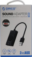 Звуковая карта Orico SC2-BK USB адаптер для наушников с микрофоном