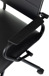 Кресло руководителя Бюрократ CH BALANCE PU, экокожа, до 150кг, топ-ган, фиксированные подлокотники,  черный