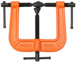 Струбцина Pony Jorgensen 3325 (винтовой, трехсторонний кромочный зажим, подходит для склеивания, обрезки, облицовки, формования, сварки, крепления и других видов, максимальное раскрытие: 63 мм)