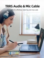 Удлинительный аудиокабель CABLETIME CF19N (CT-AE35M-AG3) 3 м, стерео 3,5 мм - Black Braided