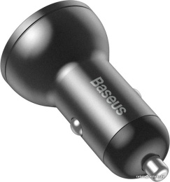Автомобильное зарядное Baseus CCBX-0G Digital Display 4.8A Car Charger 2 USB 24W, выходы: USB 1 12 W , USB 2 12 W , Gray