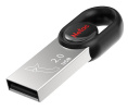 Флешка USB NETAC UM2 16ГБ, USB2.0, серебристый и черный [nt03um2n-016g-20bk]