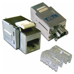 Вставка Keystone RJ-45, категория 5e, экранированная, белая, TWT-OK45STP-110WH