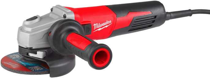 Угловая шлифмашина Milwaukee AGV 13-125 XE (4933451218) (диаметр диска: 125 мм, 1250 Вт, 2800–11500 об/мин холостого хода, регулировка скорости оборотов, питание: сеть)