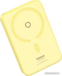 Портативное зарядное устройство Baseus P10064101Y23-00 MagPro Magnetic Bracket Wireless Fast-Charging 5000mAh 20W Lemon Yellow; с кабелем Type-C to Type-C 30cm White