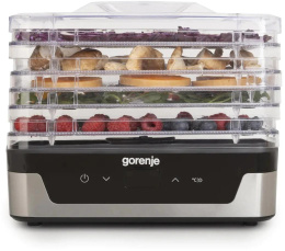 Сушка для фруктов и овощей Gorenje FDK400DE 5под. 240Вт нержавеющая сталь (745972)