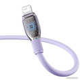 Кабель Baseus P10355700511-00 Pudding Series Fast Charging USB to iP 2.4A 1.2m Nebula Purple передача данных: 480 Мбит/с, поддержка быстрой зарядки