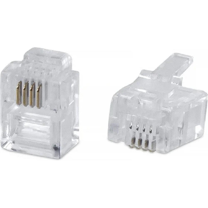 Коннектор RJ-11/Rj-12 Cabeus 6P4C телефонный неэкранированный