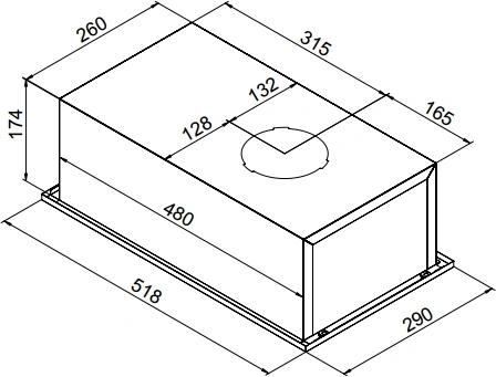 Вытяжка встраиваемая Weissgauff Box 850 PB Black Edition черный управление: кнопочное 1 мотор