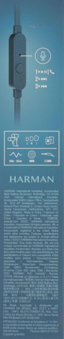 Наушники JBL TUNE 110 BLUE JBLT110BLU наушники с микрофоном, внутриканальные, портативные, 20-20000 Гц, кабель 1.2 м