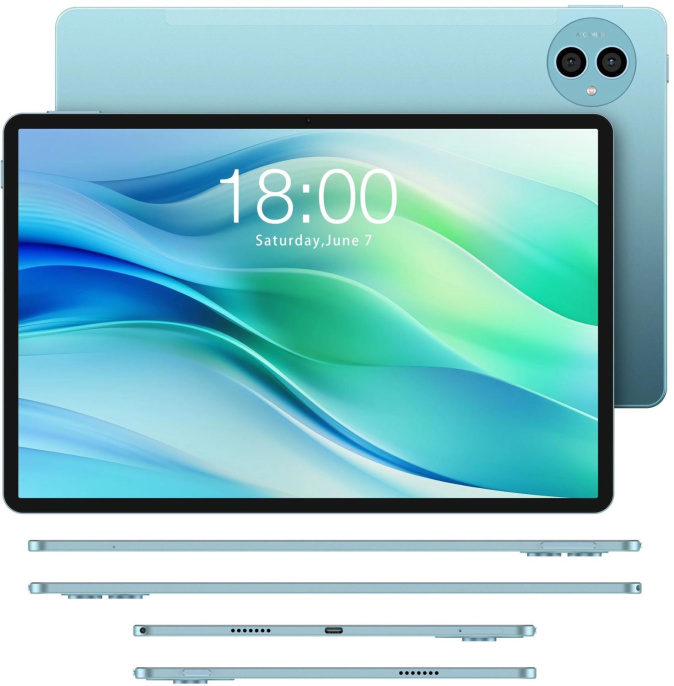 Планшет Teclast P50 Premium Set T606 1.6 8C RAM6Gb ROM128Gb 11" IPS 1280x800 4G 1Sim Android 14 голубой 13Mpix 5Mpix BT WiFi microSD 1Tb 8000mAh