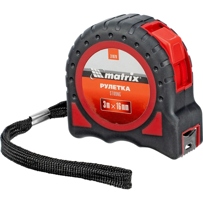 Рулетка Strong, 3 м х 16 мм, MATRIX 31078