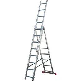 Трехсекционная алюминиевая лестница 3х8 Krause Corda 010384