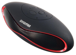 Колонка порт. Digma S-10 черный 3W 1.0 BT SP103B
