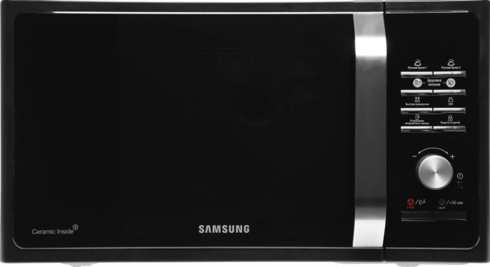 Микроволновая печь Samsung MS23F302TAK/BW, 800Вт, 23л, черный