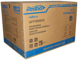 Бензиновый генератор REDBO GPT-6000CK, 220 В, 5.5кВт, на колёсах с АКБ [39793]