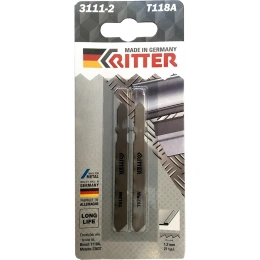 Пилки для лобзиков по стали Eco Т118A M42+D6A, 75х50 мм, шаг 1.2 мм/21TPi, 2 шт RITTER PS17111182