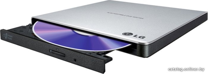 Оптический привод External DVD+/-RW LG GP57ES40.AHLE10B DVD Multi, внешний/внешний Slim, интерфейс USB-A, толщина 14 мм, цвет серебристый RTL