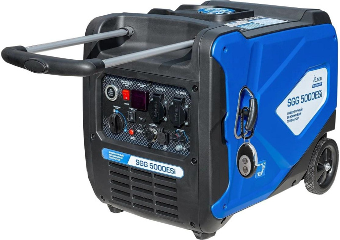 Бензиновый генератор ТСС SGG 5000ESi, 220 В, 5.5кВт, на колёсах с АКБ [060053]