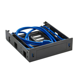 Салазки переходник ExeGate HD-2U3 для установки HDD 2.5/3.5" в отсек 5.25" с 2*USB3.0 пластиковые EX280445RUS