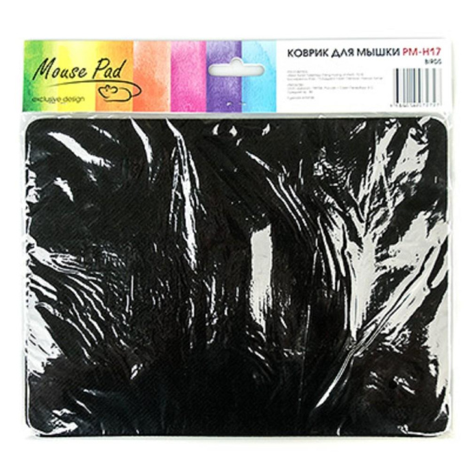 Коврик PM-H17 bird Dialog - черный с цветными птицами