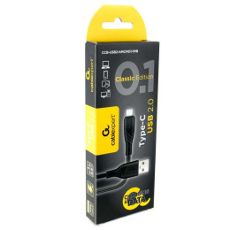 Cablexpert Кабель USB2.0 AM/Type-C, 3А, QC3.0, Mobile1, 1м, черный, коробка CCB-USB2-AMCMO1-1MB