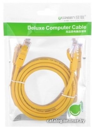 Кабель сетевой UGREEN NW103 11231 Cat 5e UTP Ethernet Cable. Длина: 2м. Цвет: желтый