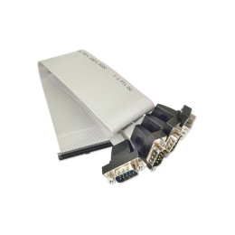 Кабель Advantech 1700000447 F на 4 порта СОМ RS-232, ПВХ, IDC 40P-2.0 - 4xRS-232 D-SUB 9P (M), изоляция 5 В Advantech F Cable IDE#2 40P-2.0/D-SUB 9P(M)*4 45cm '1700000447