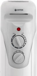 Масляный радиатор Vitek VT-1708, 1500Вт, белый