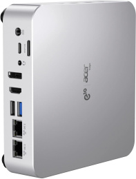 Неттоп Acer Gadget E10 ETBox1 i5 13500H 2.6 16Gb SSD512Gb UHDG Windows 11 Pro 2x2.5GbitEth WiFi BT 120W серебристый/черный
