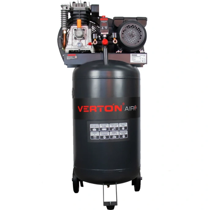 Компрессор ременной Verton Air AC-100/510V 230/50 В/Гц,масл.рем.510л/м,100л,10б,2,5кВт,2800об/мин,италь.тип,рапид.асинх. однофаз.вертикальный 01.14017.21033