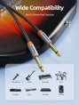 Стереофонический аудиокабель CABLETIME CF26P (CT-AM65-AG5) 5 м, 6,35 мм - Black Braided