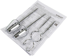 Миксер SCARLETT SC-HM40S03, ручной, белый и синий