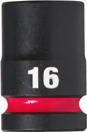 Головка ударная Milwaukee Shockwave 1/2" 16мм (4932480310) (размер посадки: 1/2", размер головки: 16 мм, материал: CrMo, тип крепления: квадрат с отверстием)