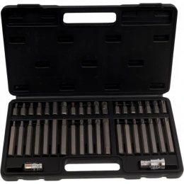 Набор бит HEX, TORX, SPLINE (40 предметов; 1/2") VOREL 66410