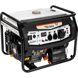 Kranz KR-16-1139 Генератор бензиновый KR8000EA, 8кВт, 25л, коннектор автоматики, электростартер