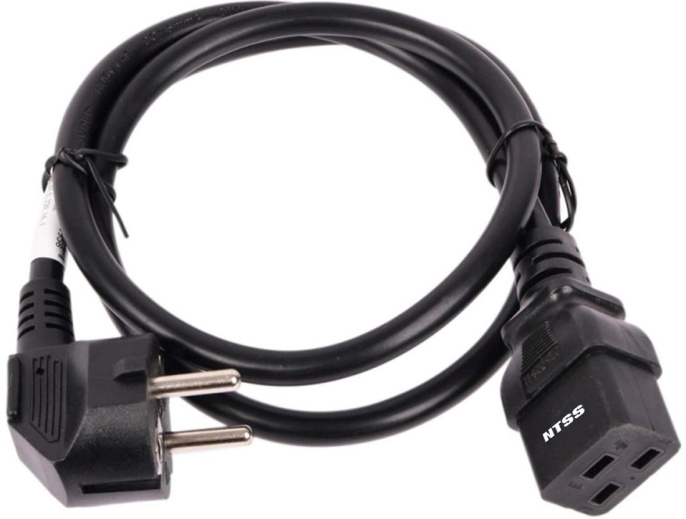 Шнур питания NTSS (NTSS-PC19771) C19-Schuko проводник.:3x1.5мм2 1.8м 220/250В 16А черный