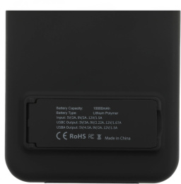 Внешний аккумулятор (Power Bank) Cactus CS-PBFSQT-10000,  10000мAч,  черный