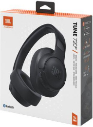 Наушники JBL Tune 720BT Черный JBLT720BTBLK беспроводные, полноразмерные, микрофон, отсоединяемый кабель, складная конструкция, разъем штекера: mini jack 3.5 мм, крепление: оголовье, чувствительность: 103 дБ