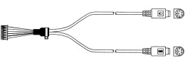 Кабель Advantech 1703060191 A Cable 1*6P-2.0/M-DIN 6P(F)*2 22cm '1703060191