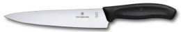 Нож кухонный Victorinox Swiss Classic, разделочный, 190мм, заточка прямая, стальной, черный [6.8003.19b]