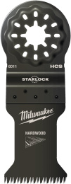 Полотно для мультитула Milwaukee 48906011 35x42мм биметаллическое, крепление Starlock, для твердой древесины, глубокий рез