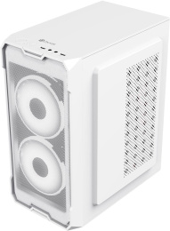 Корпус mATX Oklick OCC-MN302F, Mini-Tower, без БП,  белый