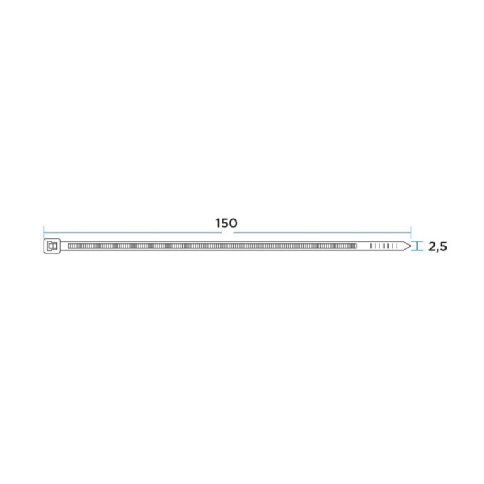 PROconnect 57-0151 Стяжка кабельная нейлоновая 150x2,5мм, черная 100 шт/уп