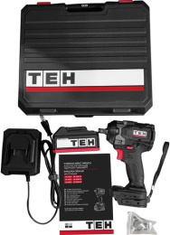 Гайковерт TEH LW600N-1B (мах крутящий момент: 600 нм, 3 режима работы, патрон: 1/2 дюйма с отверстием и фрикционным кольцом, комплектация: акб 4ач, зу, кейс)