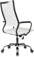 Кресло руководителя Бюрократ CH BALANCE SL, экокожа, до 150кг, топ-ган, фиксированные подлокотники,  белый