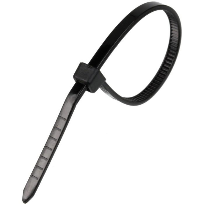 Стяжка хомут нейлоновая ExeGate CV66-100x2.5B нейлон 6.6, 100x2.5мм, неоткрывающаяся, halogen free, -40°C - +85°C, черная, 100 шт EX253847RUS